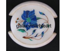 Agra marble inlay handicraft coaster set 3.5" Cs-31